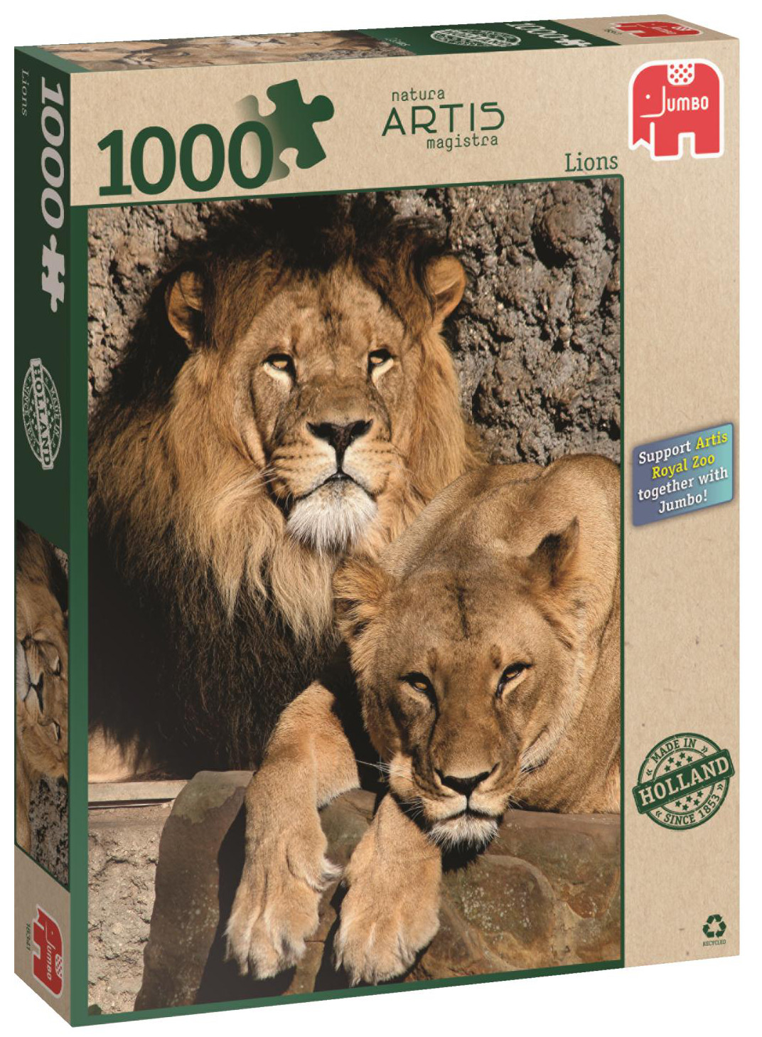 Пъзел Jumbo от 1000 части - Лъвове