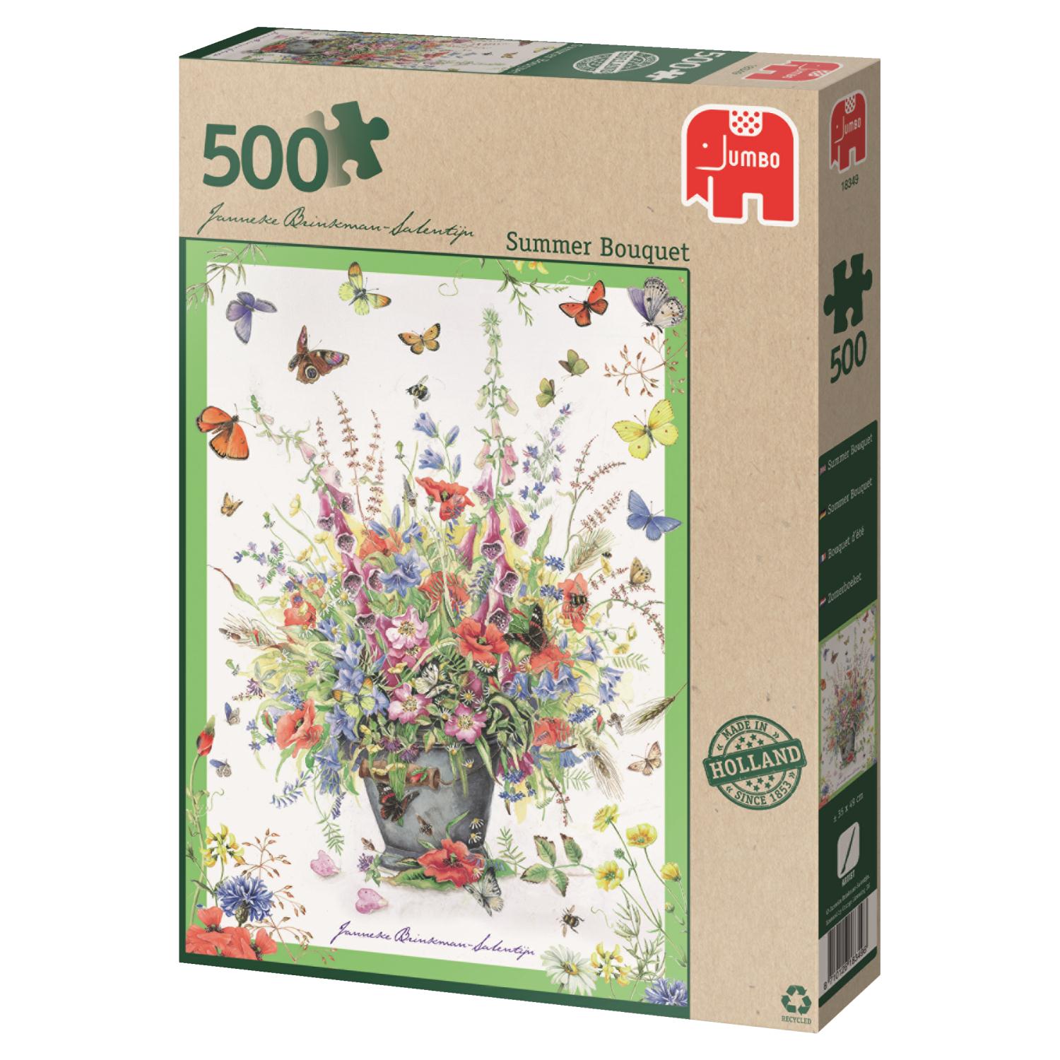 Пъзел Jumbo от 500 части - Летен букет, Янеке Бринкман-Лудентип