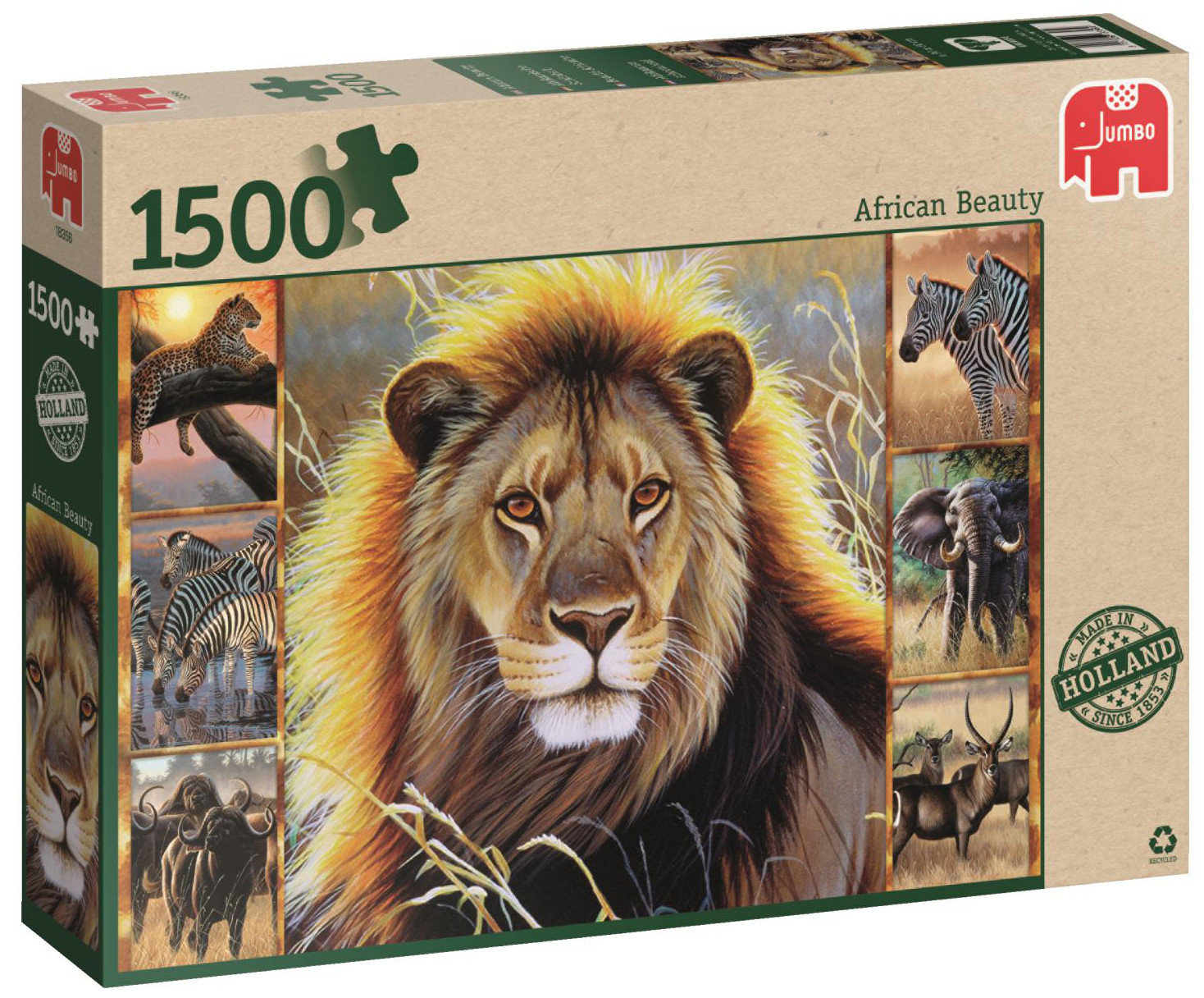 Пъзел Jumbo от 1500 части - Африканска красота