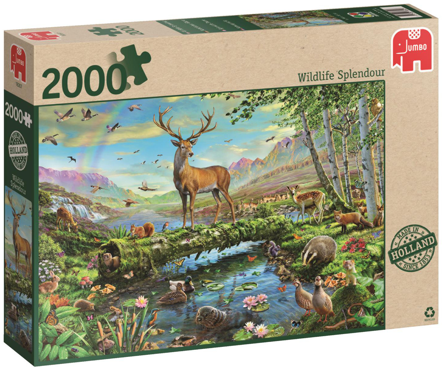 Пъзел Jumbo от 2000 части - Диво великолепие