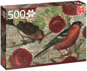 Пъзел Jumbo от 500 части - Птиците обичат цветята