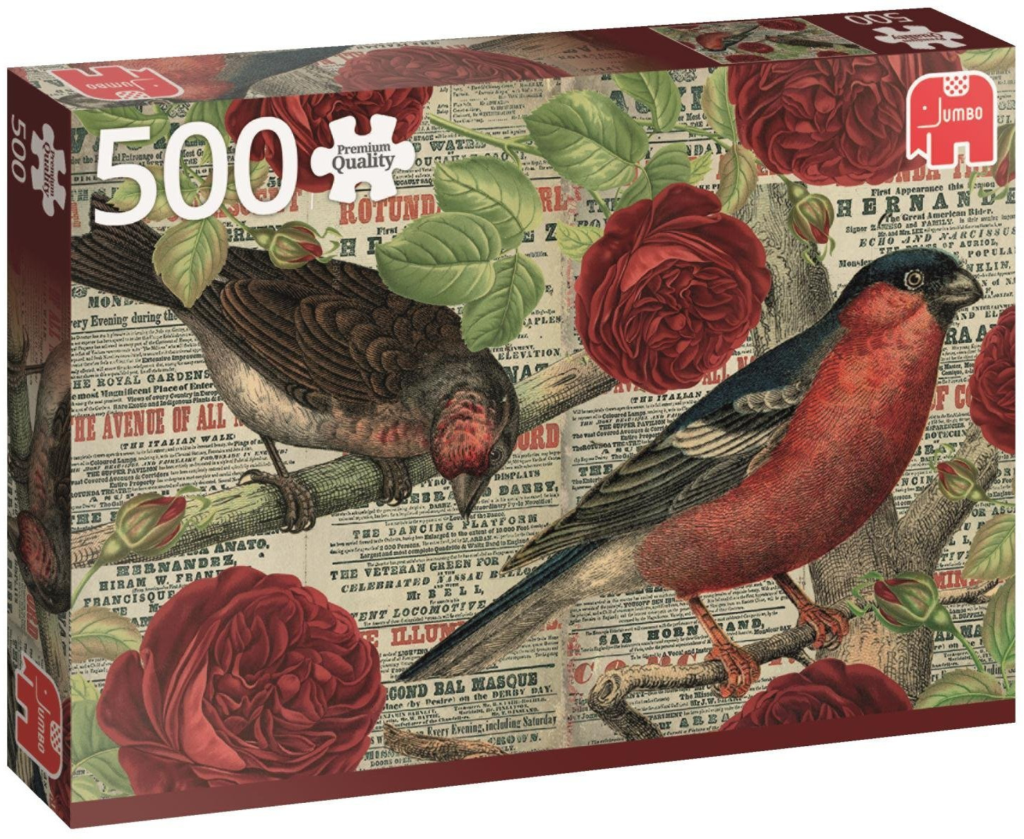 Пъзел Jumbo от 500 части - Птиците обичат цветята