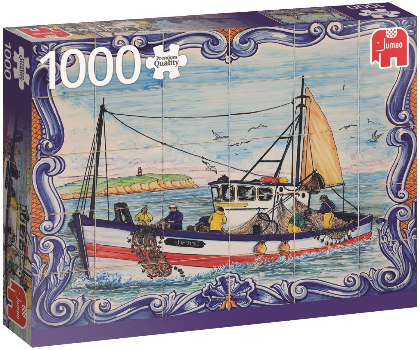 Пъзел Jumbo от 1000 части - Португалски плочки от Ферагудо