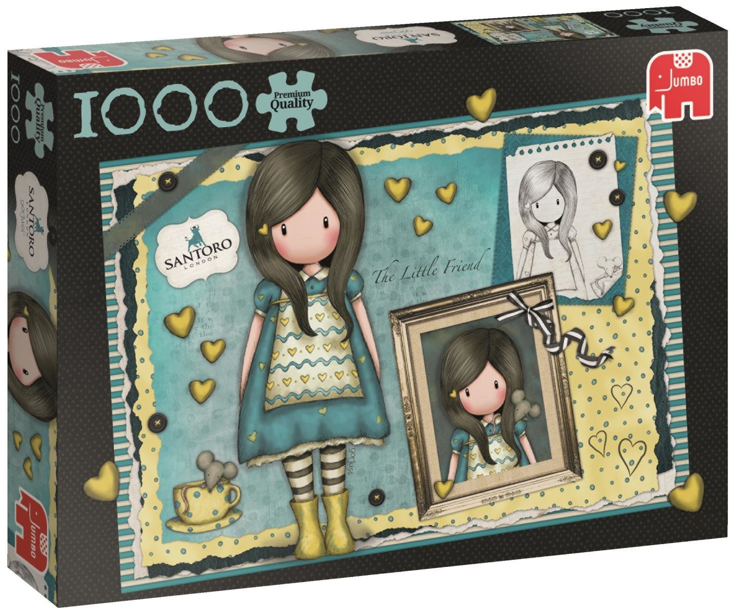 Пъзел Jumbo от 1000 части - Gorjuss, Малки приятели