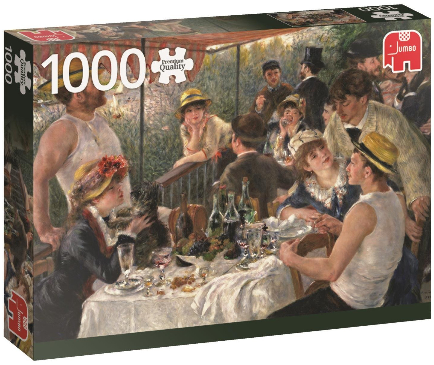 Пъзел Jumbo от 1000 части - Обяд след разходка с лодка, Пиер-Огюст Реноар