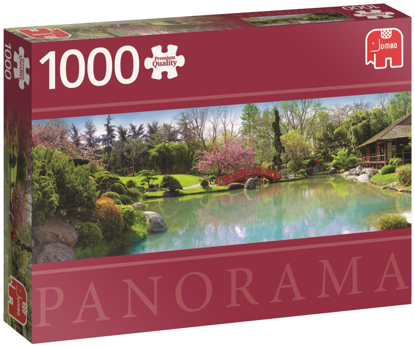 Панорамен пъзел Jumbo от 1000 части - Цветна градина