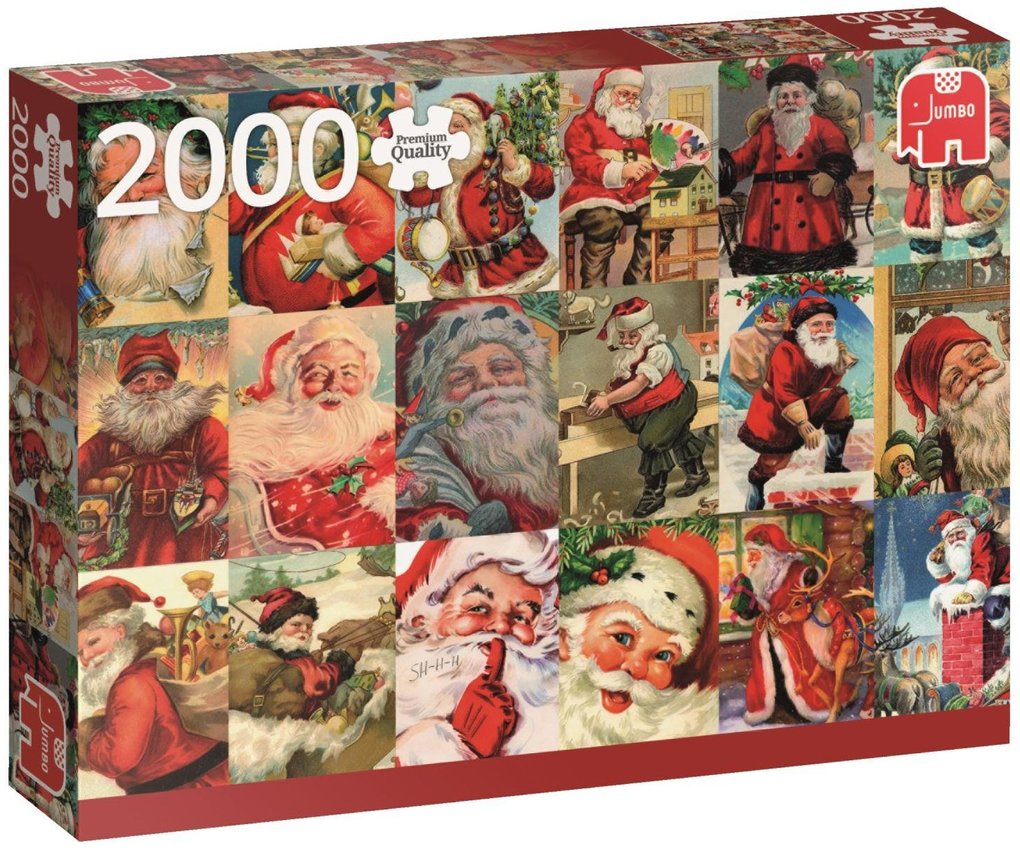 Пъзел Jumbo от 2000 части - Винтидж Дядо Коледа