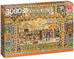 Пъзел Jumbo от 3000 части - Плочките от Барселона