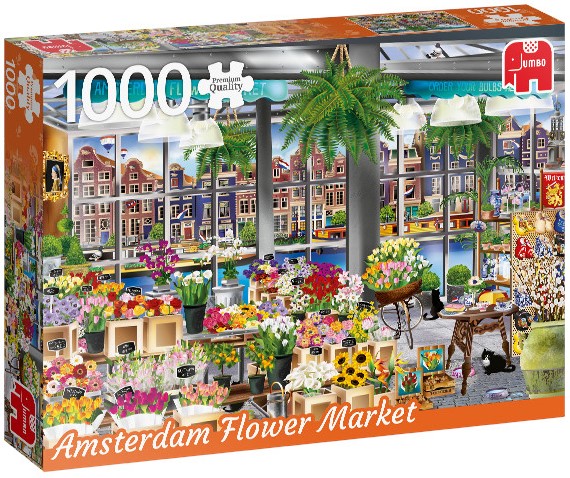 Пъзел Jumbo от 1000 части - Магазин за цветя в Амстердам