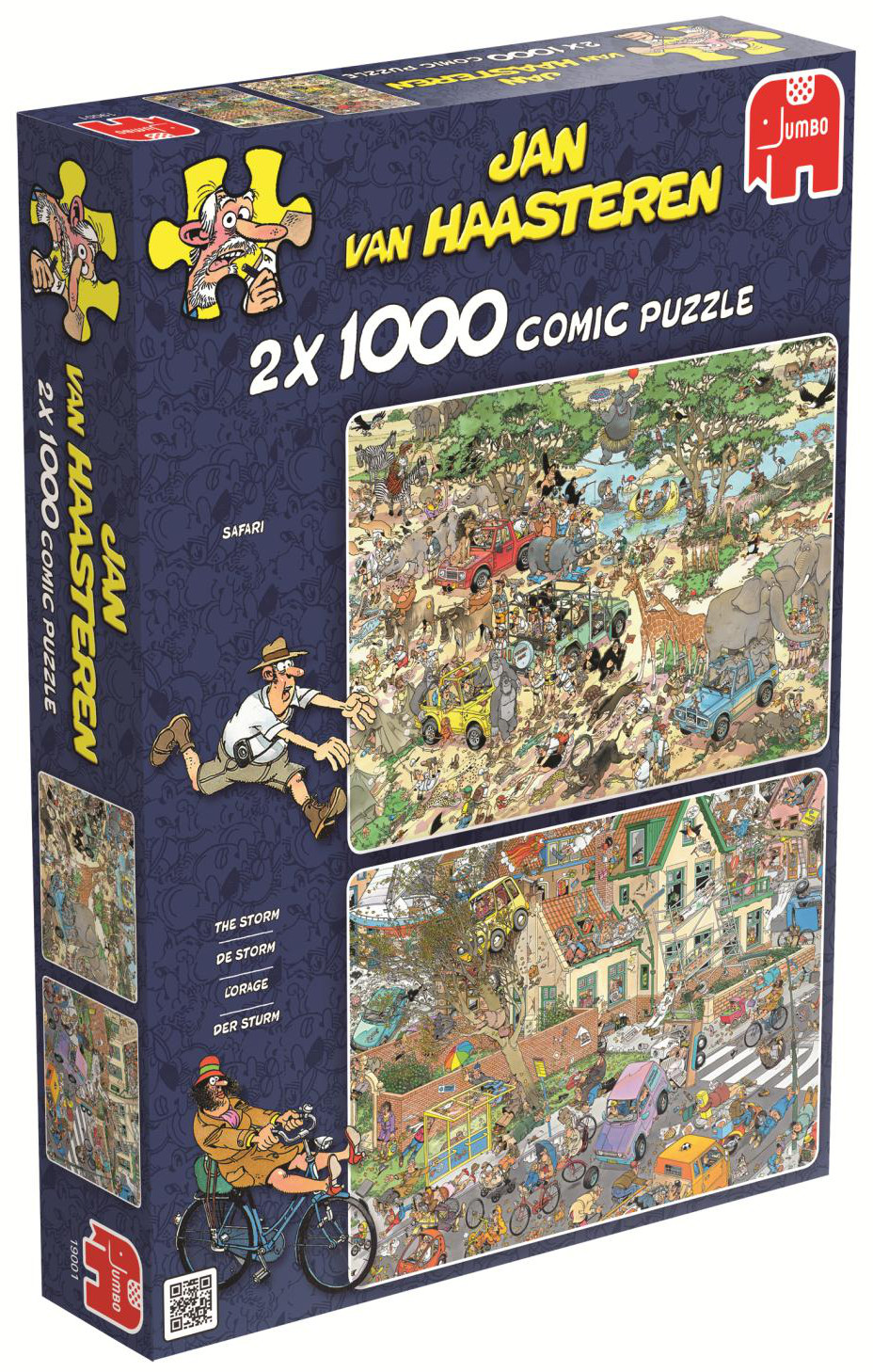 Пъзел Jumbo от 2 x 1000 части - Сафари и Буря, Ян ван Хаастерен