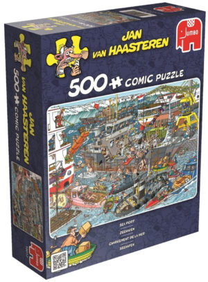 Пъзел Jumbo от 500 части - Морско пристанище, Ян ван Хаастерен