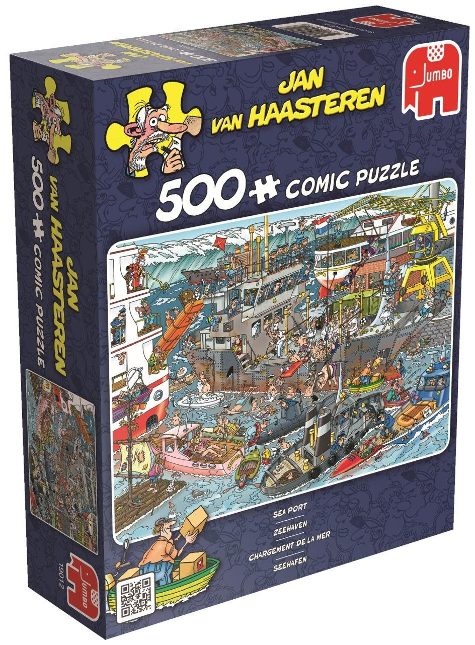 Пъзел Jumbo от 500 части - Морско пристанище, Ян ван Хаастерен