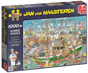 Пъзел Jumbo от 1000 части - Хаос на пристанището, Ян ван Хаастерен