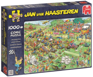 Пъзел Jumbo от 1000 части - Състезание с косачки, Ян ван Хаастерен