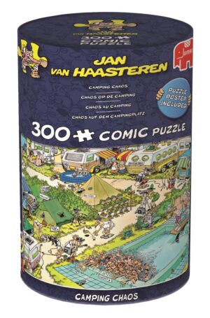 Пъзел Jumbo от 300 части - Хаос в къмпинга , Ян ван Хаастерен