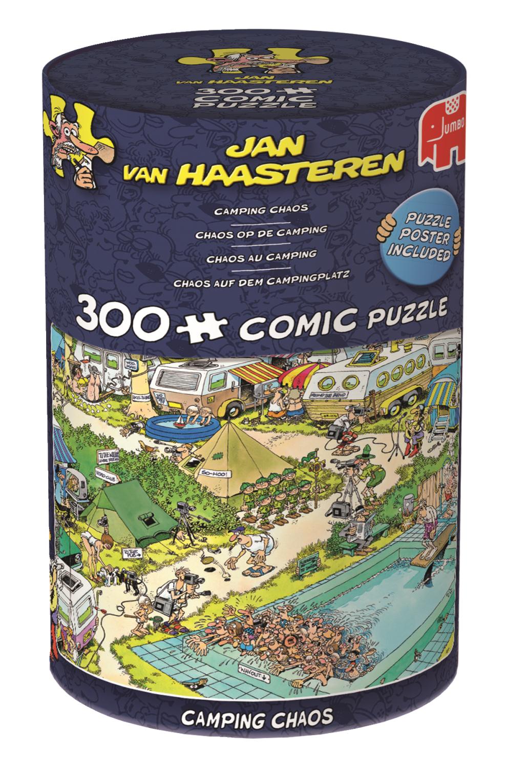 Пъзел Jumbo от 300 части - Хаос в къмпинга , Ян ван Хаастерен