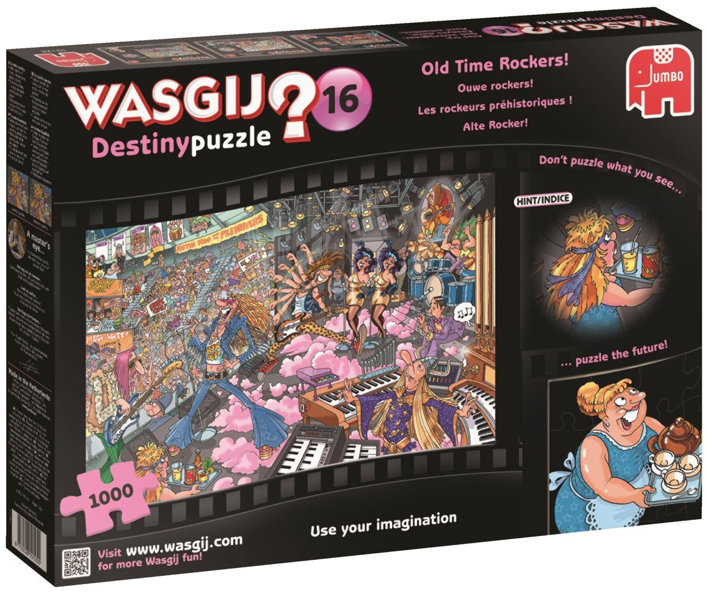 Пъзел-загадка Jumbo от 1000 части - Рокерите от едно време
