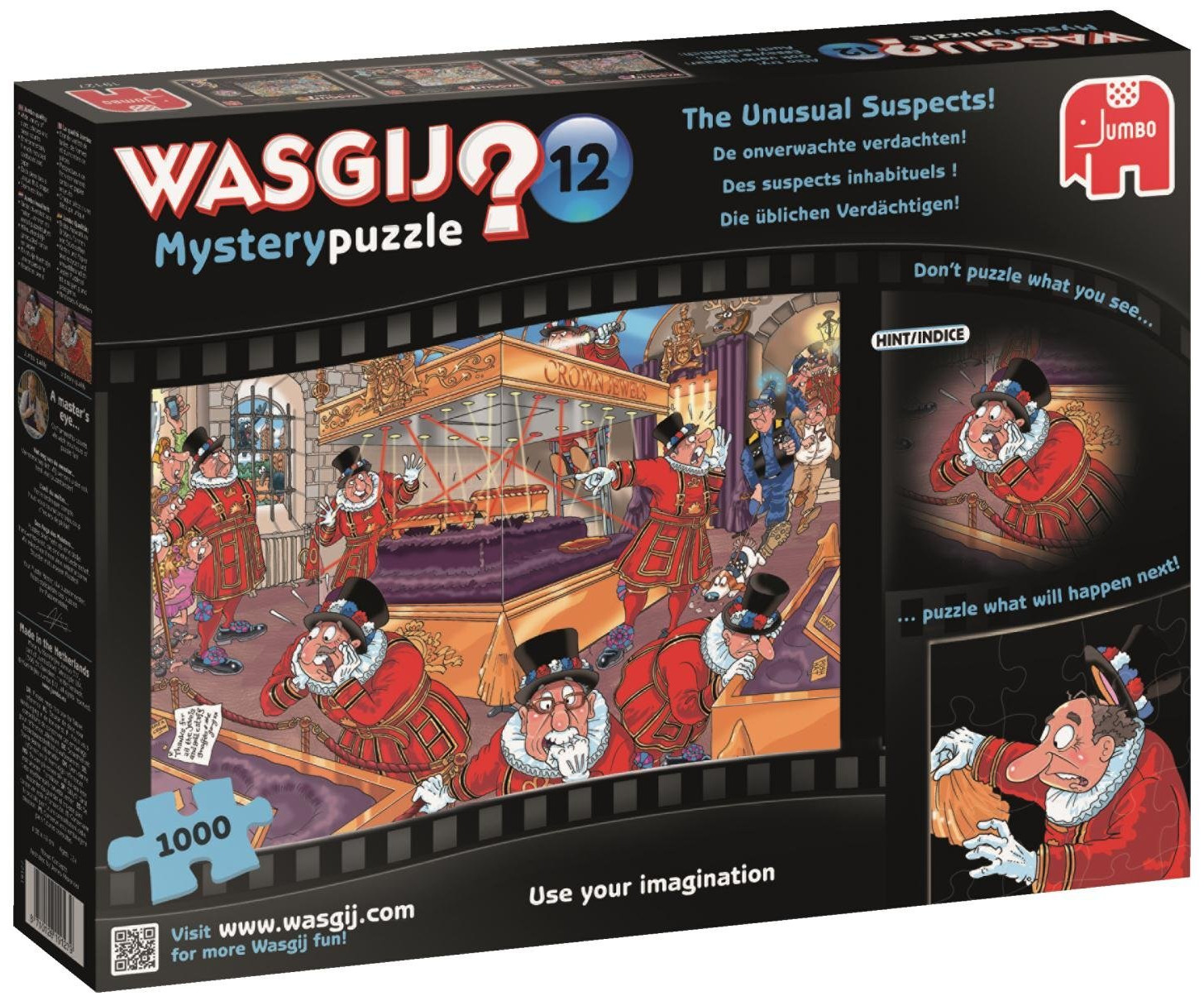 Пъзел-загадка Jumbo от 1000 части - Необичайно заподозрени