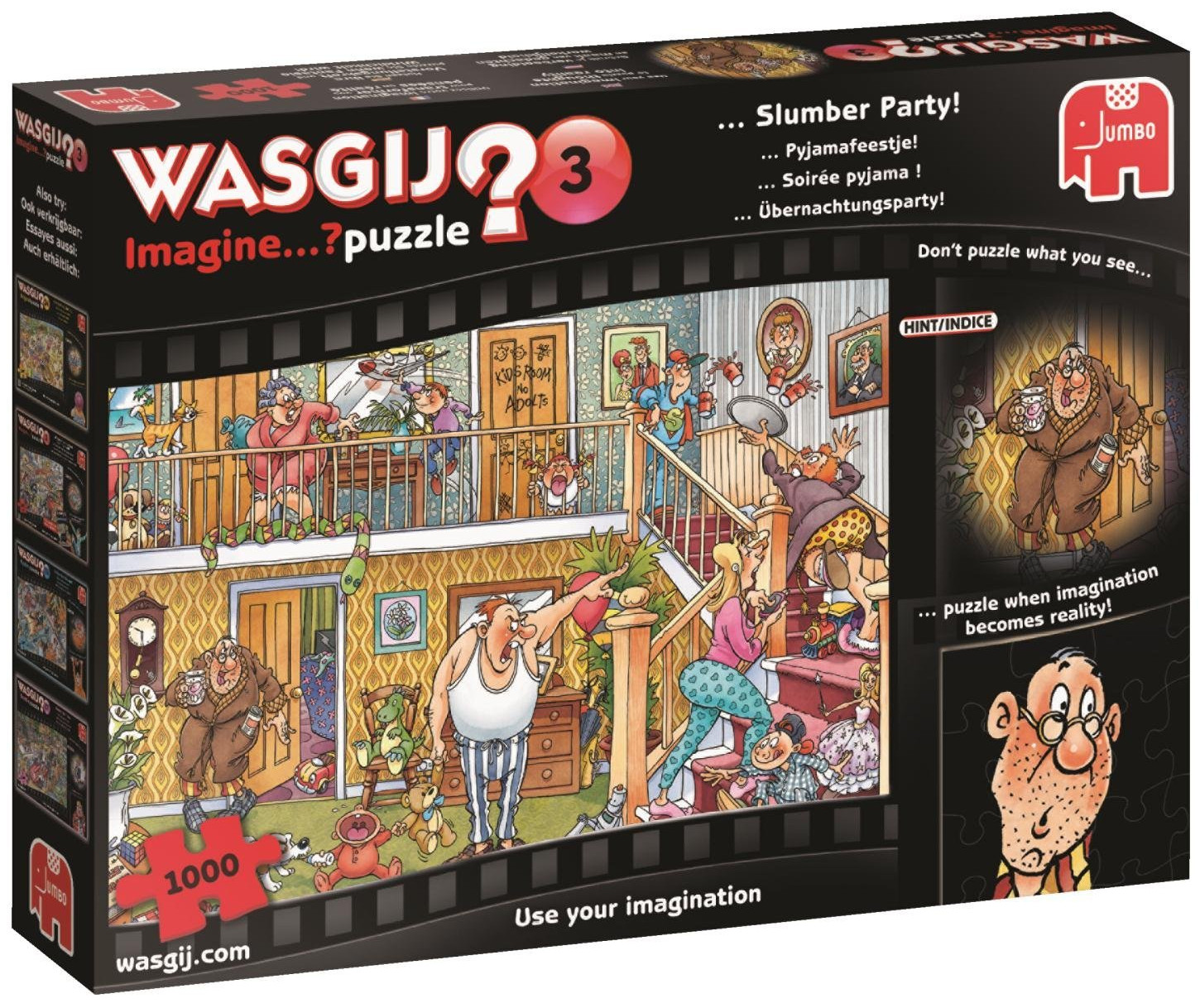 Пъзел-загадка Jumbo от 1000 части - Парти за сън!
