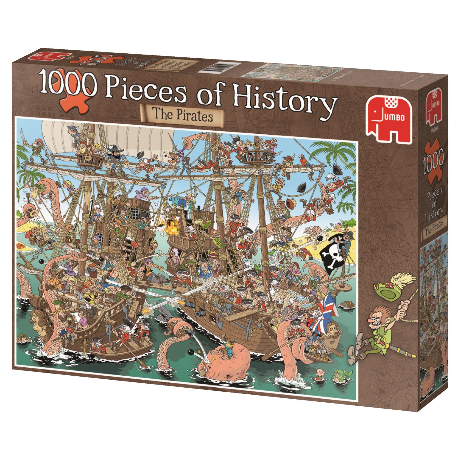 Пъзел Jumbo от 1000 части - Късчета от историята, Пирати, Деркс