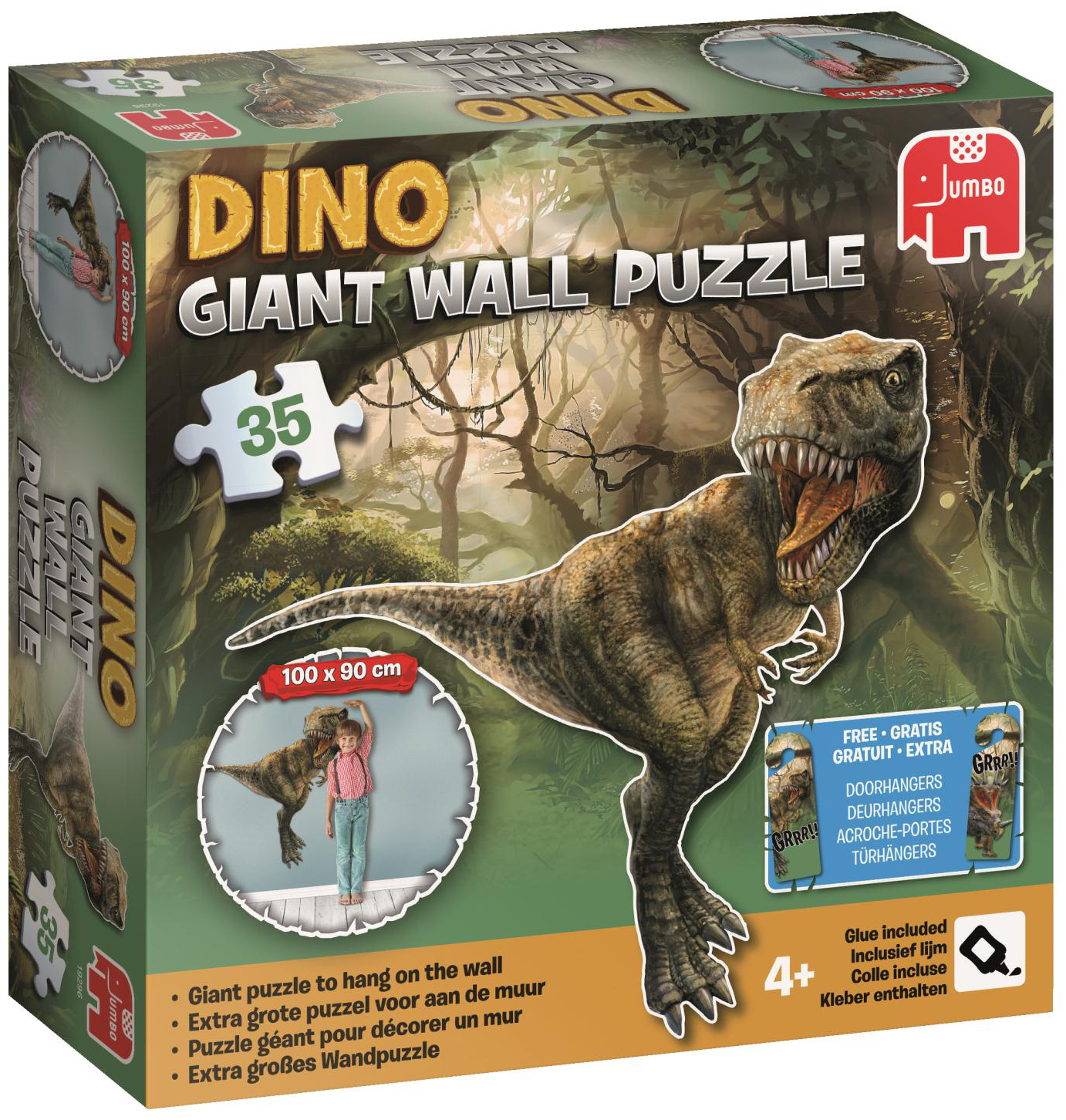 Гигантски детски пъзел Jumbo от 35 части за стена – Динозавър