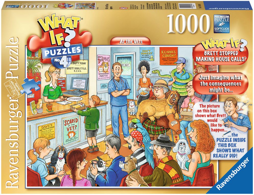 Пъзел Ravensburger от 1000 части - При ветеринаря