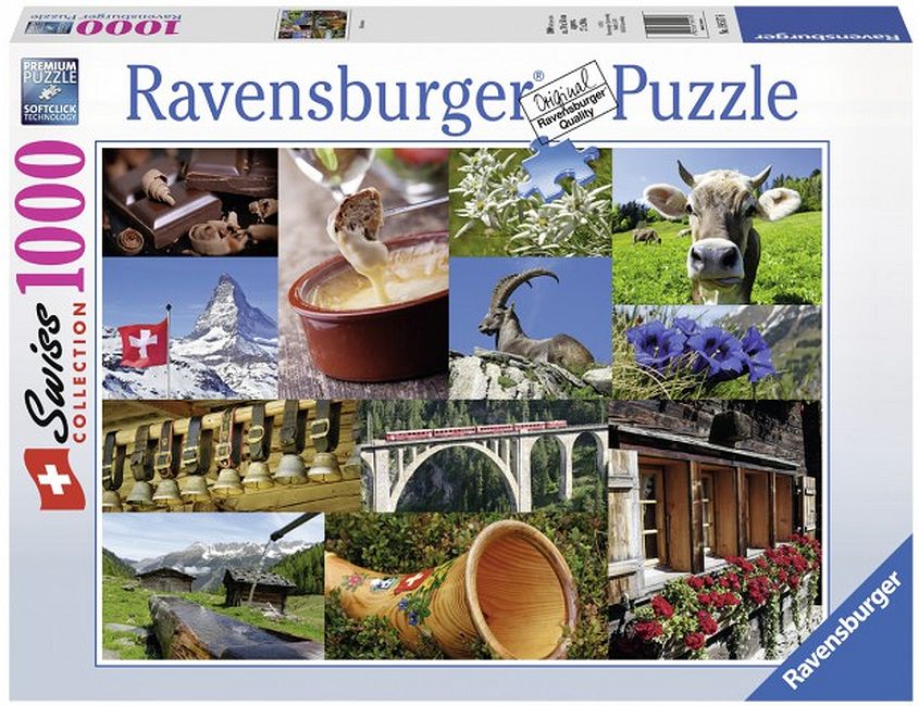 Пъзел Ravensburger от 1000 части - Мотиви от Швейцария