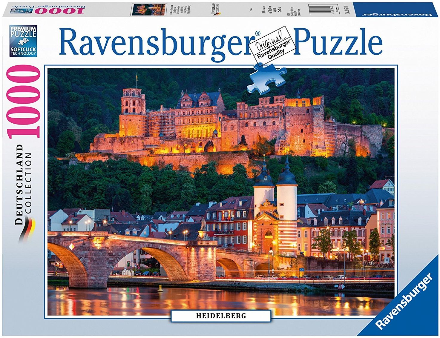 Пъзел Ravensburger от 1000 части - Вечер в Хайделберг
