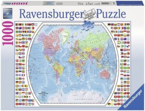 Пъзел Ravensburger от 1000 части - Политическа карта на света
