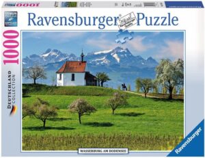 Пъзел Ravensburger от 1000 части - Планини до Боденското езеро