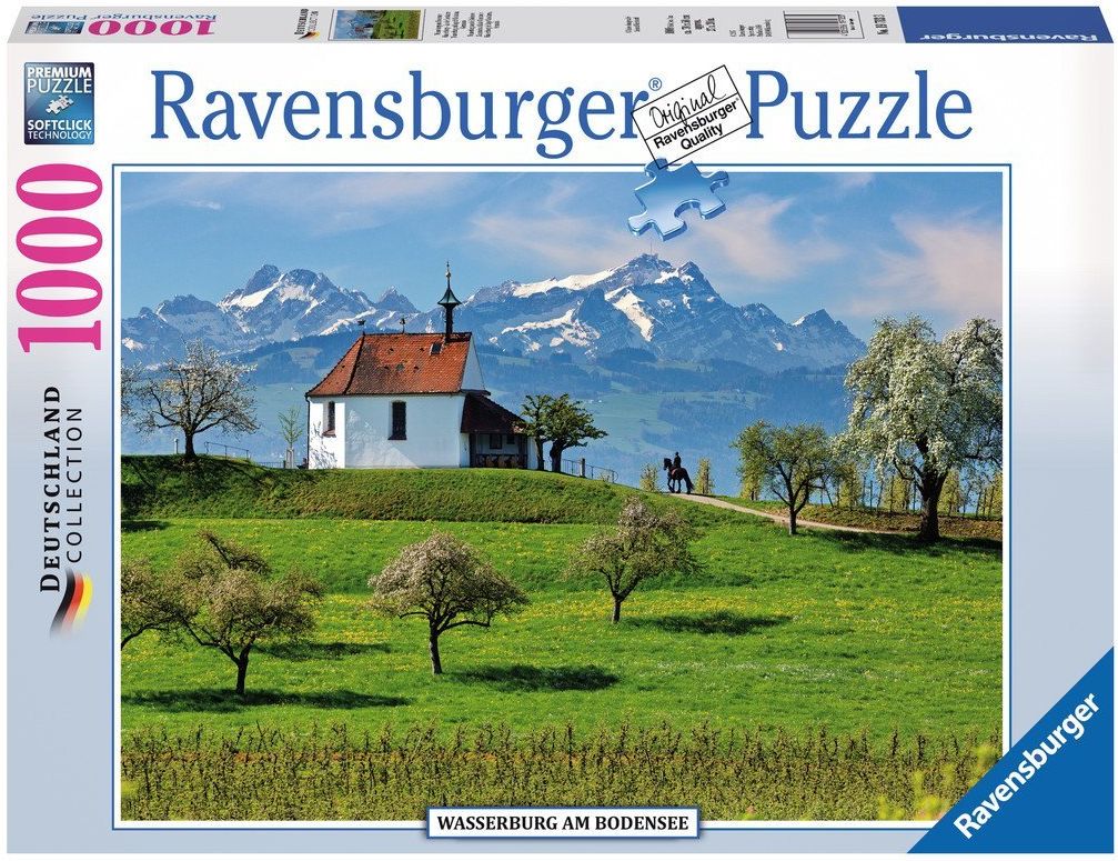 Пъзел Ravensburger от 1000 части - Планини до Боденското езеро