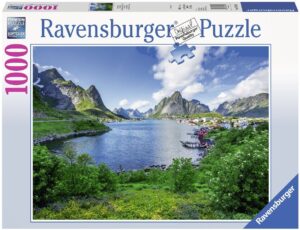 Пъзел Ravensburger от 1000 части - Пристанище в Лофотен