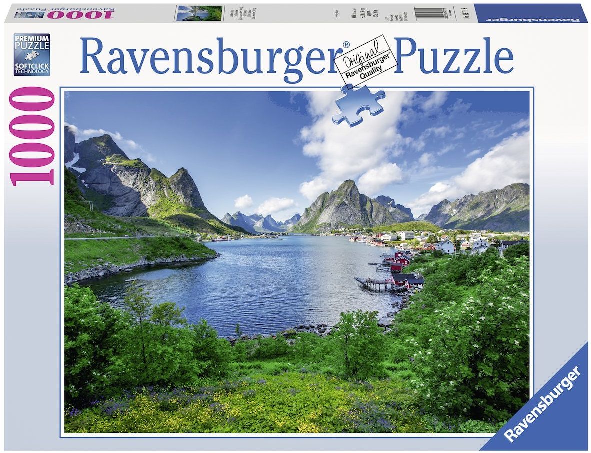 Пъзел Ravensburger от 1000 части - Пристанище в Лофотен