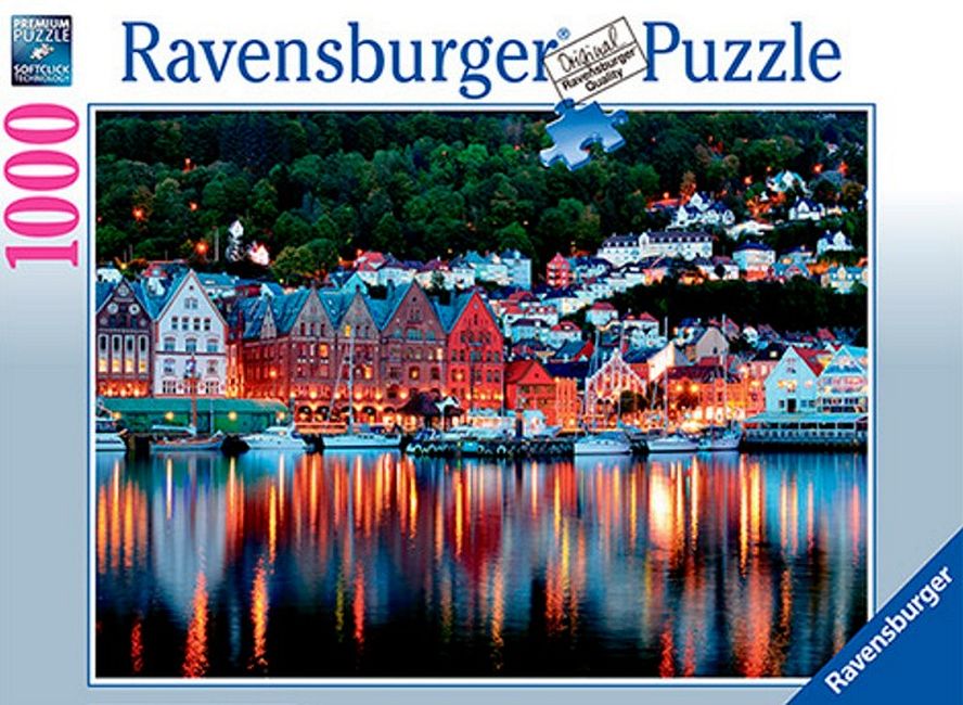 Пъзел Ravensburger от 1000 части - Берген, Норвегия