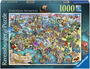 Пъзел Ravensburger от 1000 части - Чудесата на Европа