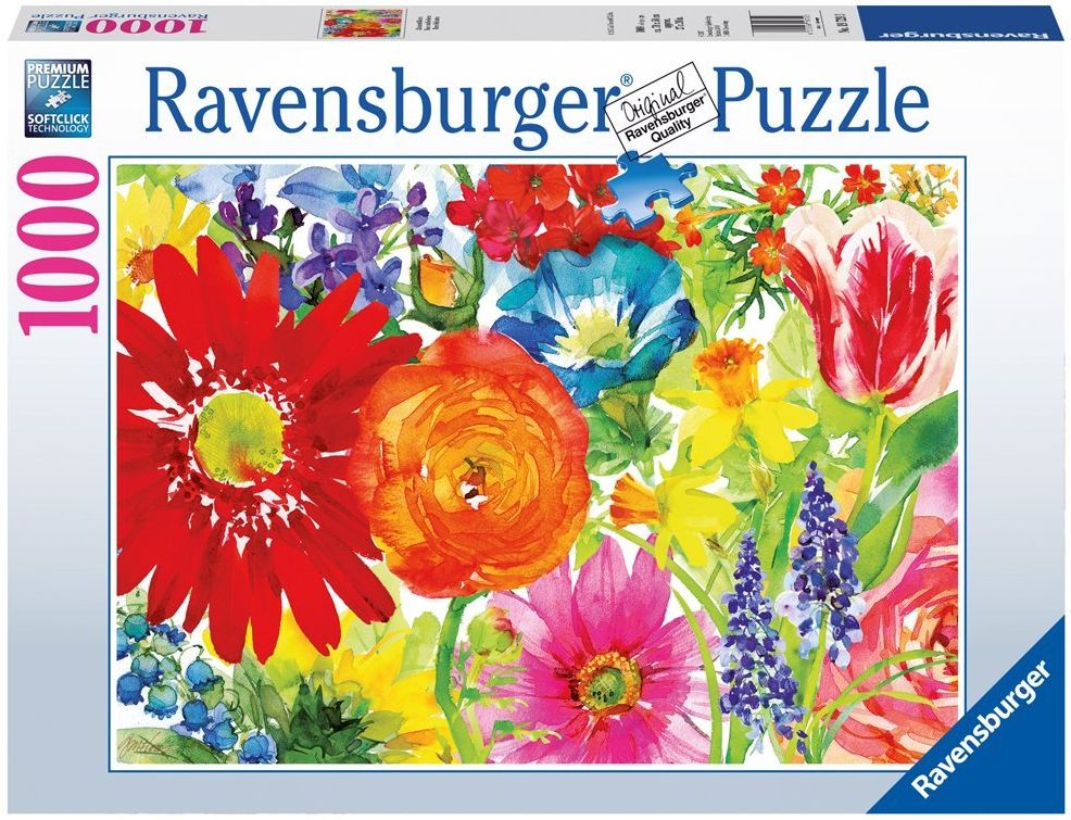 Пъзел Ravensburger от 1000 части - Рисунка с цветя