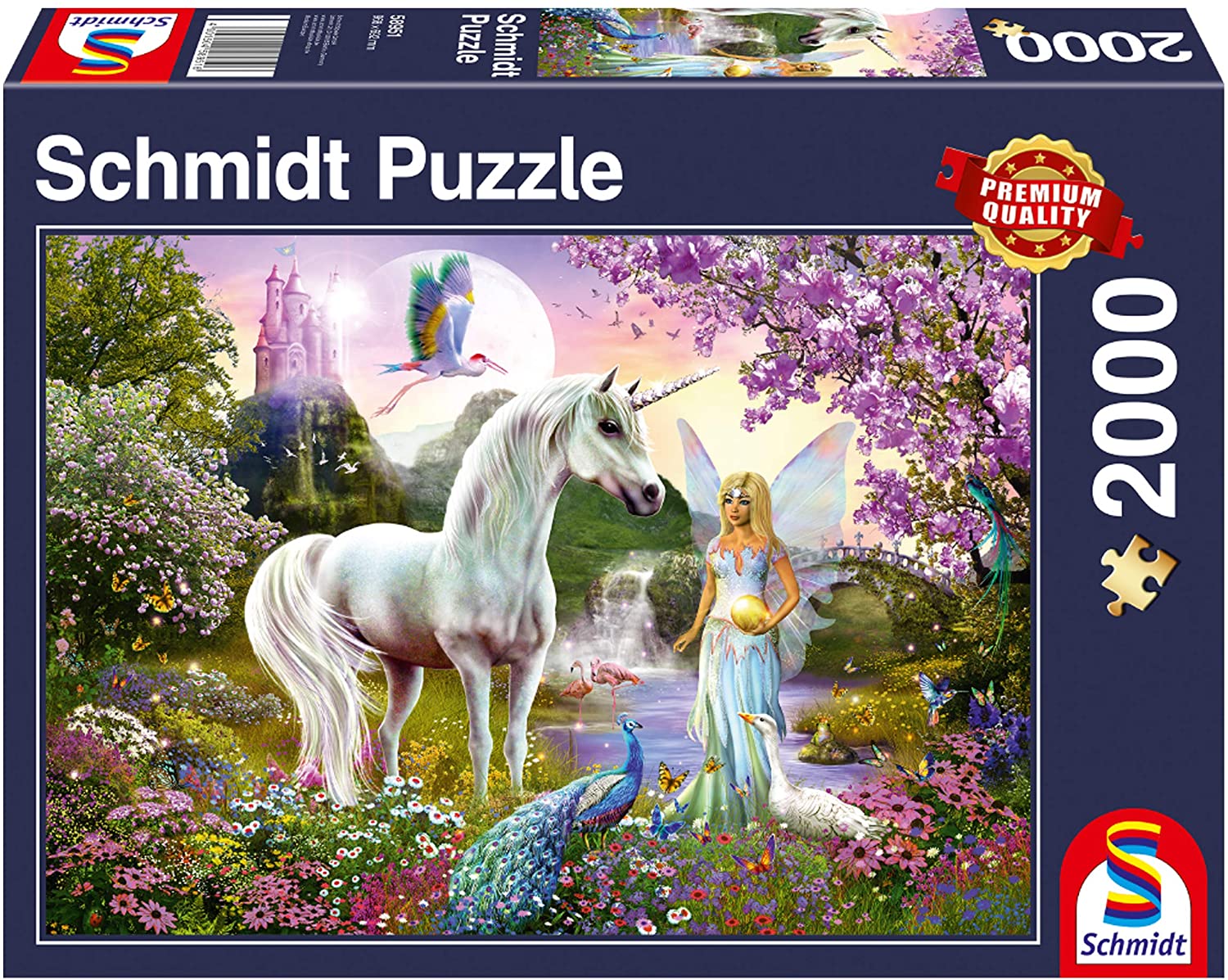 Пъзел Schmidt от 2000 части - Феята и еднорога