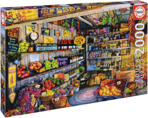 Пъзел Educa от 2000 части - Фермерски пазар, Ейми Стюарт