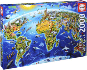 Пъзел Educa от 2000 части - Световни забележителности