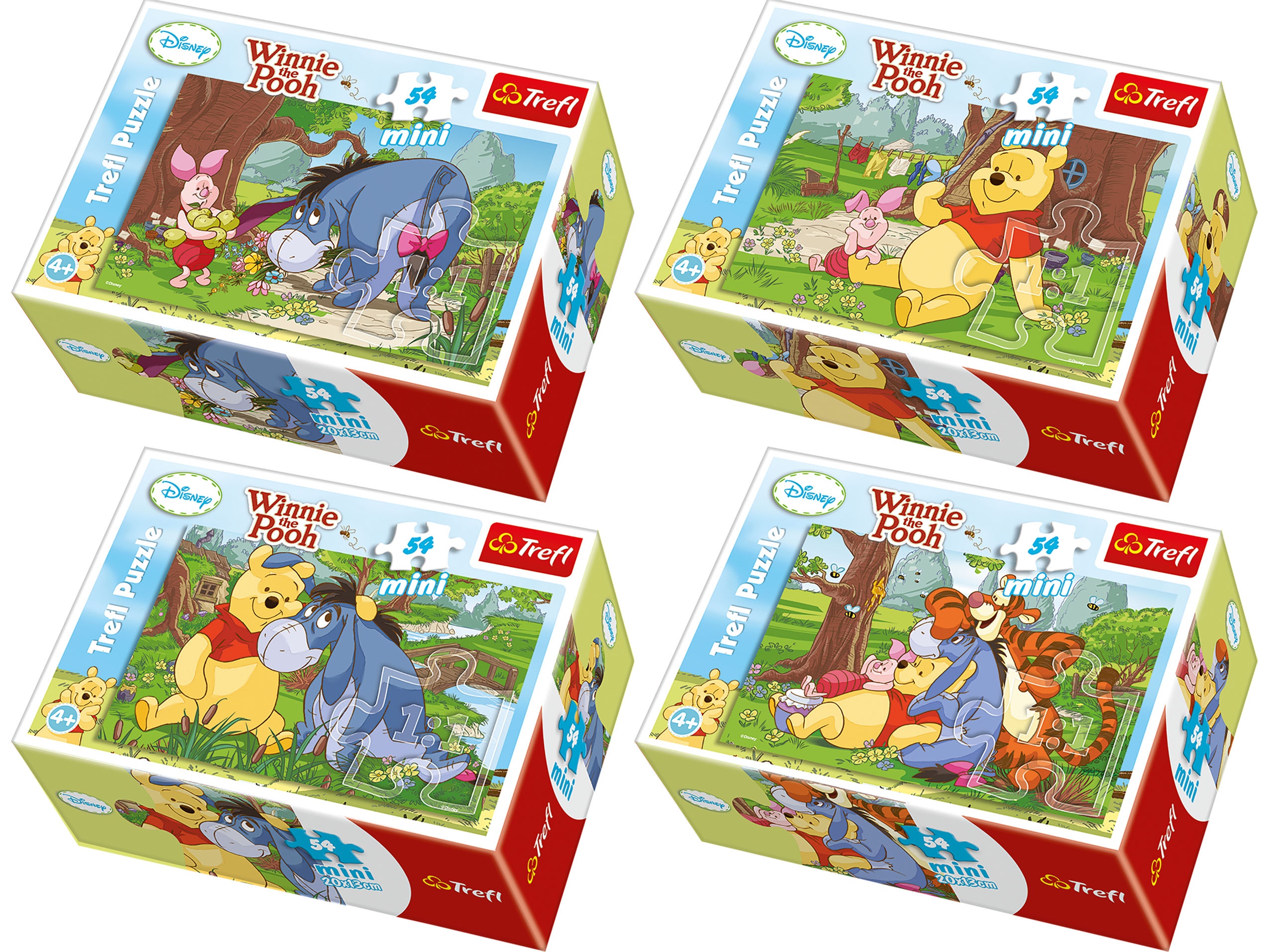 Мини пъзел Trefl от 54 части - Мечо Пух, асортимент