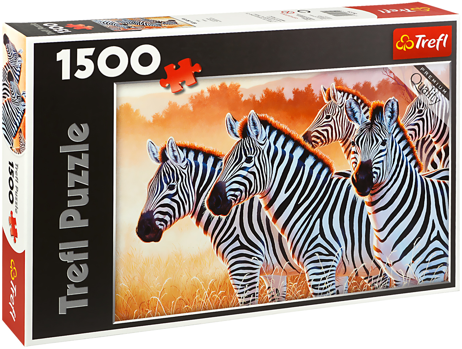 Пъзел Trefl от 1500 части - Зебри