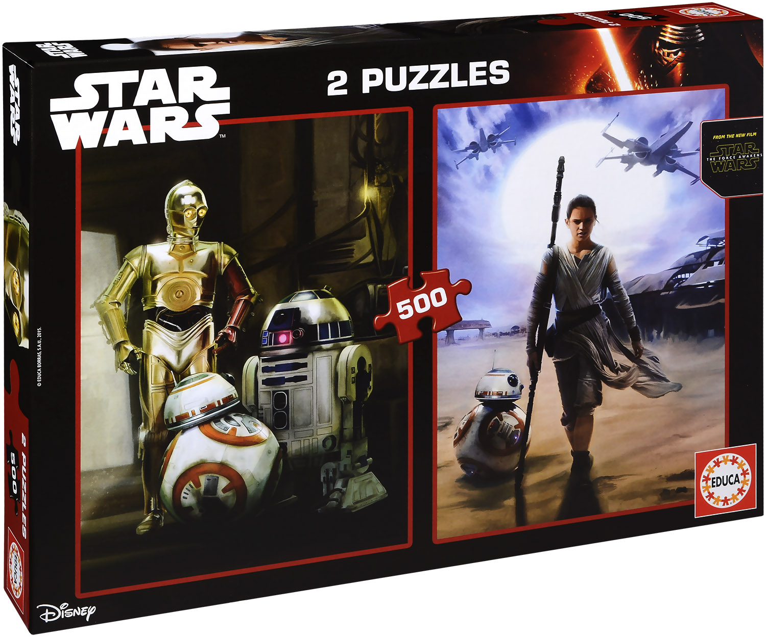 Пъзел Educa от 2 x 500 части - Междузвездни войни, Епизод VII