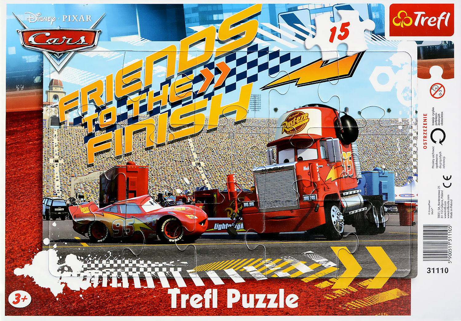 Пъзел Trefl от 15 части - Cars Светкавицатa, Мак