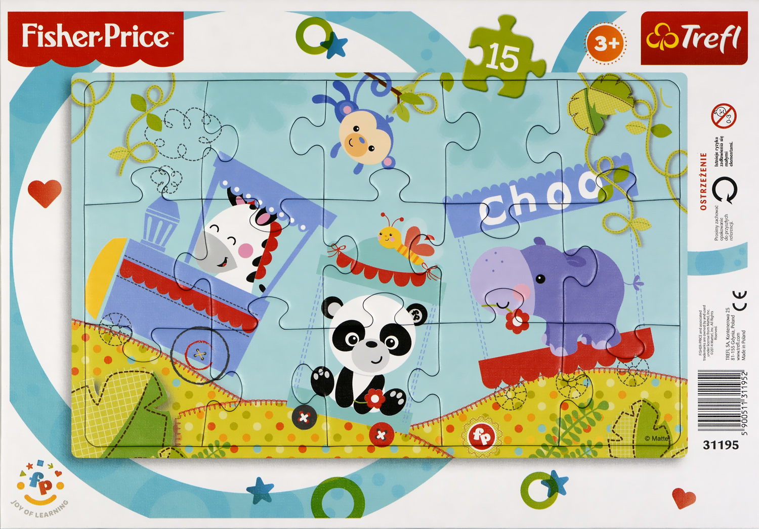 Пъзел Trefl от 15 части - Веселият влак