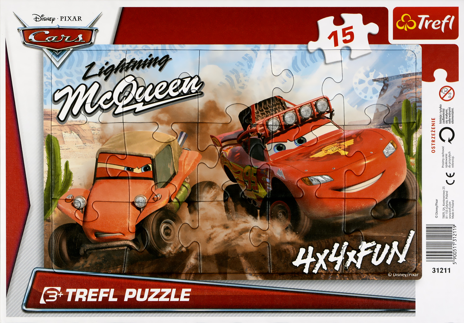 Пъзел Trefl от 15 части - Колите Състезание