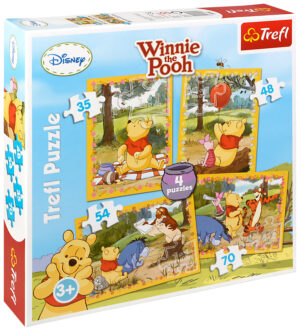 Пъзел Trefl 4 в 1 - Mечо Пух