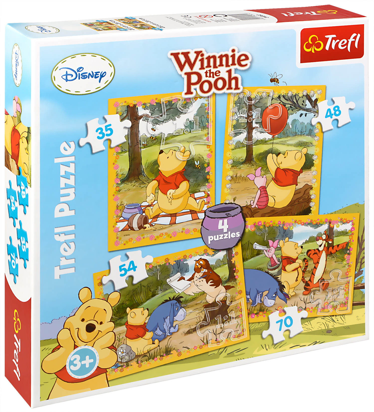 Пъзел Trefl 4 в 1 - Mечо Пух