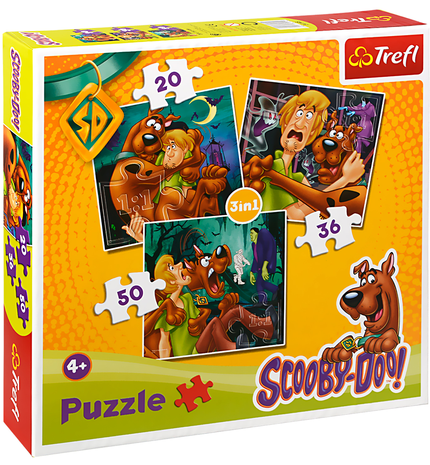 Пъзел Trefl 3 в 1 - Скуби Ду