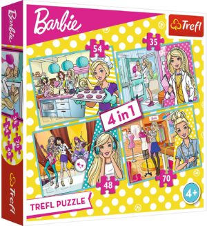 Пъзел Trefl 4 в 1 - Професиите на Барби