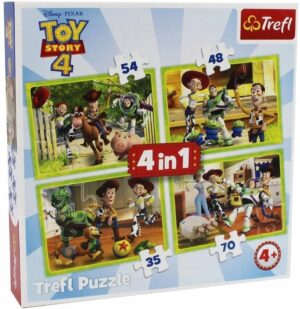 Пъзел Trefl 4 в 1 - Тийм Играчки, Toy Story